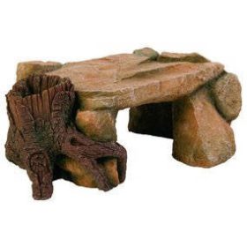   Trixie Rock Plateau with Tree Stump - dekoráció akváriumba (25cm)