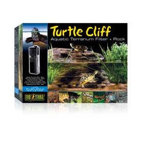   Exo-Terra Cliff Aquatic Terrarium Filter +Rock Large - Szűrő és pihenőhely teknősterráriumba (L)